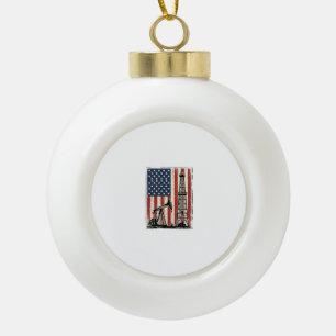 Boule En Céramique Conception de chemise vectorielle du drapeau améri