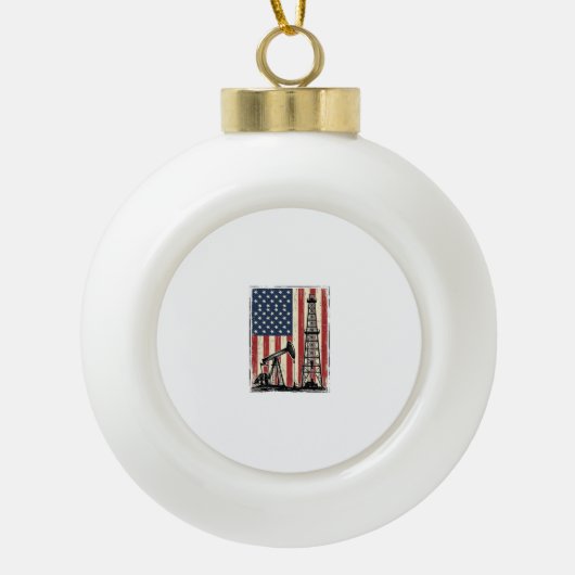 Boule En Céramique Conception de chemise vectorielle du drapeau améri (Devant)