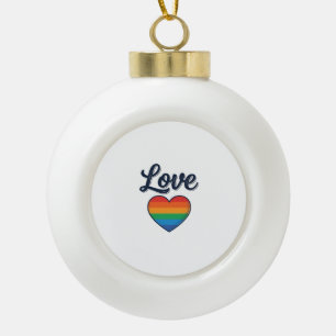 Boule En Céramique Conception de chemise vectorielle Love Rainbow Hea