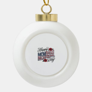 Boule En Céramique Conception de chemise vintage Happy Memorial Day P