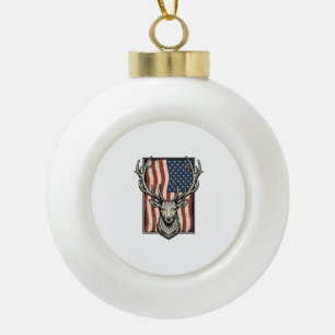 Boule En Céramique Conception de maillot de chasse de drapeau américa