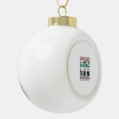 Boule En Céramique Conception de pull moche de pêche à Noël (Gauche)