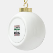 Boule En Céramique Conception de pull moche de pêche à Noël (Droite)