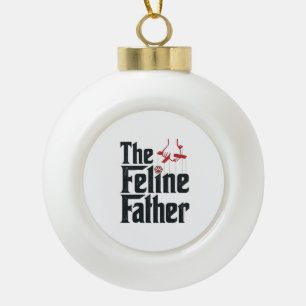 Boule En Céramique Conception de vecteur d'humour de chat de père fél