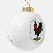 Boule En Céramique Coq Rouge Noir Game Américain BB (Gauche)