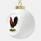 Boule En Céramique Coq Rouge Noir Game Américain BB (Droite)