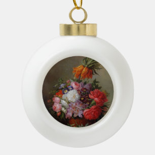 Boule En Céramique Cornelis Johannes van Hulsteijn Vase avec Fleurs