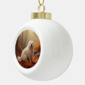 Boule En Céramique Coton De Tulear en automne Leaves automne Inspire (Droite)