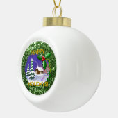 Boule En Céramique Cottage de Noël neigeux (Droite)