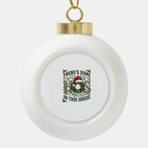 Boule En Céramique Couronne de Noël de Hos House Chapeau de Père Noël