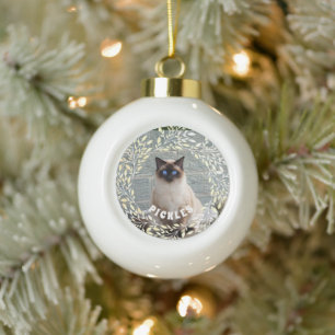 Boule En Céramique Couronne végétale feuillue douce pour chat de comp