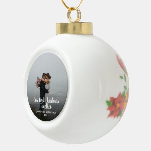 Boule En Céramique Créez votre propre photo First Christmas ensemble (Droite)