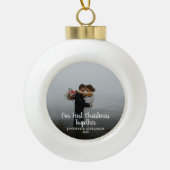 Boule En Céramique Créez votre propre photo First Christmas ensemble (Devant)