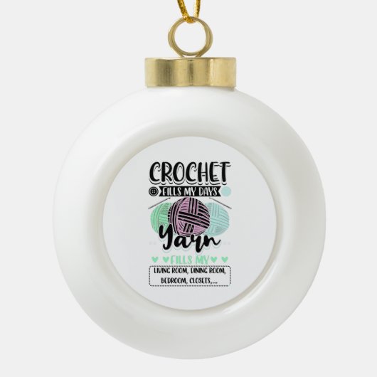 Boule En Céramique Crochet - Crochet remplit mes jours (Devant)