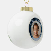 Boule En Céramique custom photo Christmas snowflake ceramic ornament (Gauche)