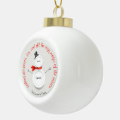 Boule En Céramique Custom Snowman Button Ball Ornament (Droite)