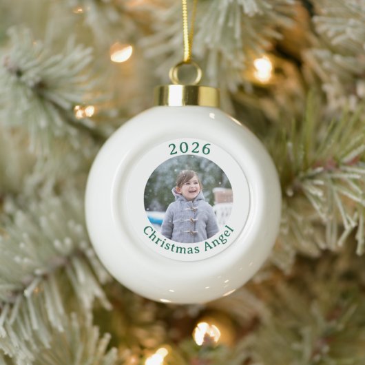 Boule En Céramique Customizable Christmas Photo Framed Ornament (Arbre)