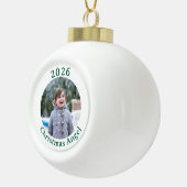 Boule En Céramique Customizable Christmas Photo Framed Ornament (Droite)