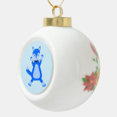 Boule En Céramique Cute Blue Baby Boy Fox (Droite)