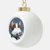 Boule En Céramique Cute cat cozy winter snow (Droite)