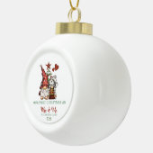 Boule En Céramique Cute Gnomes Pine Tree Our First Christmas (Droite)