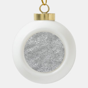 Boule En Céramique Cute Silver Cheetah Leopard Motif d'impression