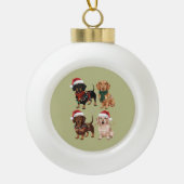 Boule En Céramique Dachshund Christmas Chien Maman Lover Noël Cadeau (Devant)
