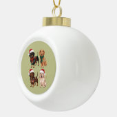 Boule En Céramique Dachshund Christmas Chien Maman Lover Noël Cadeau (Droite)