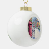Boule En Céramique Dalmatian Festive Mailbox Christmas Art (Gauche)