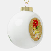 Boule En Céramique Danser Bébé Anges sur l'or (Gauche)