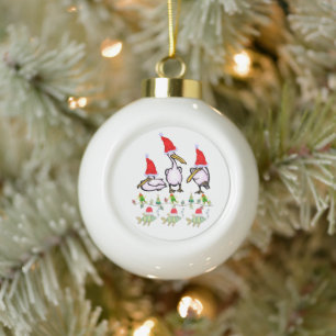 Boule en céramique de Noël Ornement, Chapeau de Pè
