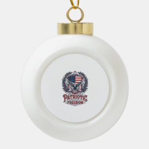 Boule En Céramique Débardeur graphique vectoriel de Noël patriotique