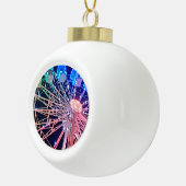 Boule En Céramique Décor vert et bleu (Droite)