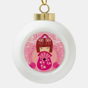 Boule En Céramique Décoration de poupée de Kokeshi