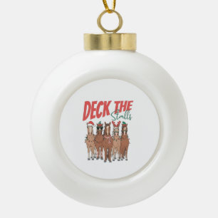 Boule En Céramique Décorez les boxes drôles de Noël pour les amoureux