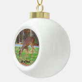 Boule En Céramique Deer, Personnaliser avec le nom (Droite)