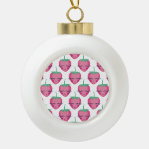 Boule En Céramique Des fraises endormies, mignonnes motifs.