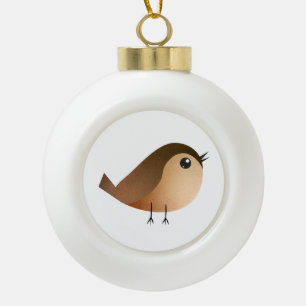 Boule En Céramique Dessin animé d'oiseau moineau