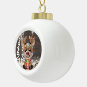 Boule En Céramique Diamond Dazzling Rudolf : Un joyau de Noël en 3D (Droite)