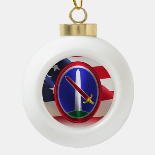 Boule En Céramique District militaire de l'armée de Washington Keepsa (Devant)