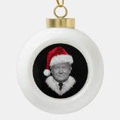 Boule En Céramique Donald Trump Christmas Funny Santa Hat Don (Devant)