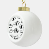 Boule En Céramique Doodle eye, motif créatif sans couture. (Droite)