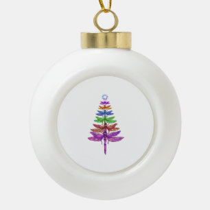 Boule En Céramique Dragonfly Christmas Tree Chemise Insect Lover Xmas