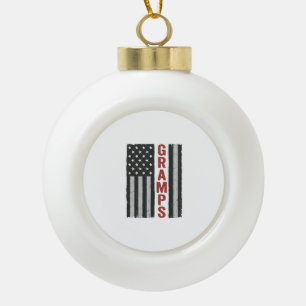 Boule En Céramique Drapeau américain vintage vectoriel patriotique Gr