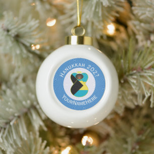Boule En Céramique Drapeau bahaméen Dark Angel Hanukkah Personnalisé