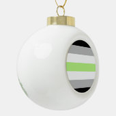 Boule En Céramique Drapeau de fierté agender (Gauche)