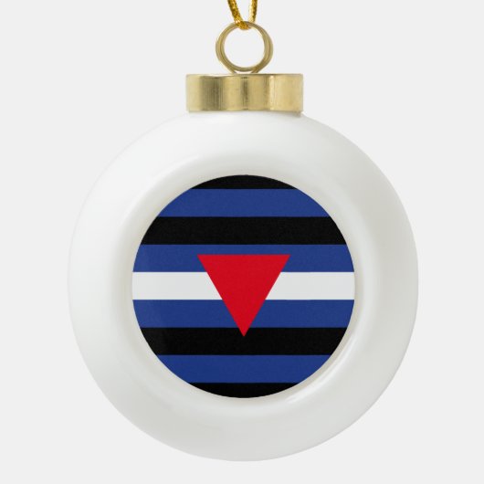 Boule En Céramique Drapeau de fierté cuir queer (Devant)