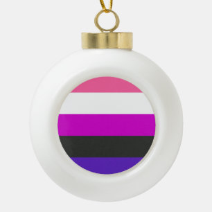 Boule En Céramique Drapeau de fierté genderfluid