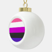 Boule En Céramique Drapeau de fierté genderfluid (Droite)