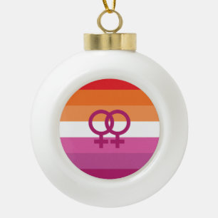 Boule En Céramique Drapeau de fierté lesbienne WLW